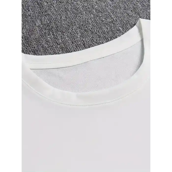 ANIMAL Desen Baskı Erkek Oversive Tişört, Grafik Tişört Erkek Yazlık Outdoor Kıyafetleri, Sporda ve Günlük Giyime Uygun - Beyaz