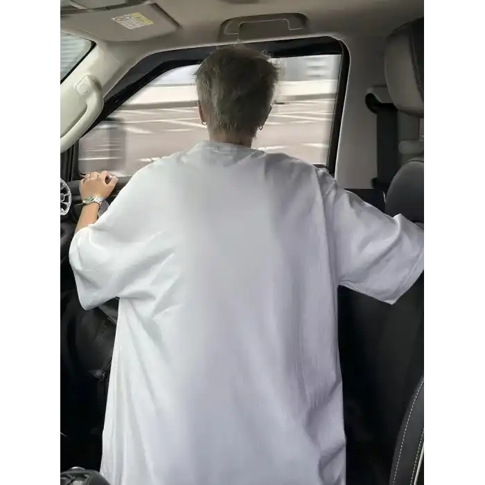 Baskı Erkek Oversive Tişört, Grafik Tişört Erkek Yazlık Outdoor Kıyafetleri, Sporda ve Günlük Giyime Uygun - Beyaz