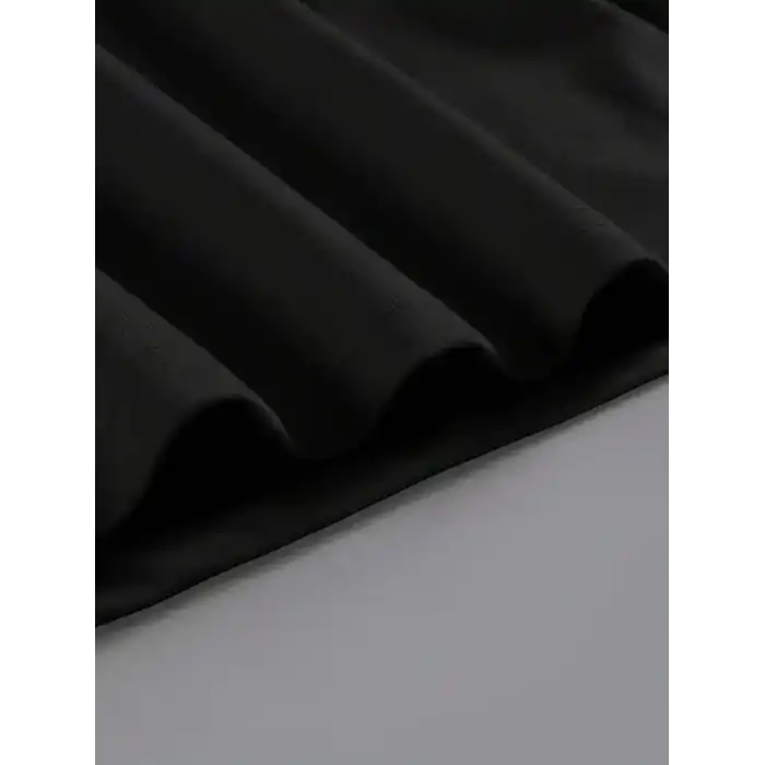 Brooklyn Harf Baskılı Düşük Omuzlu T-shirt, Rahat Kısa Kollu Bol T-shirt, Kadın Giyim - Siyah