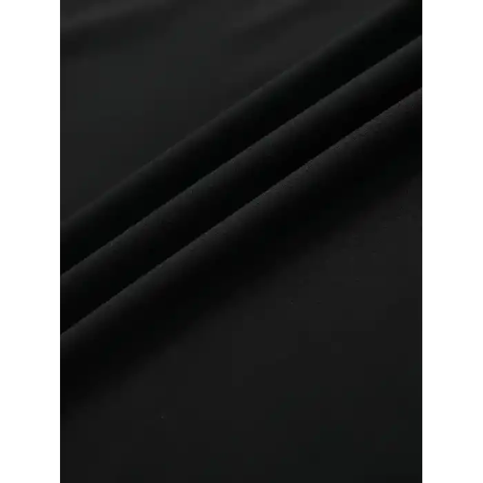 Büyük Boy Ayıcık Baskılı Bisiklet Yaka T-Shirt, İlkbahar & Yaz İçin Rahat Kısa Kollu T-Shirt, Kadın Giyim - Siyah