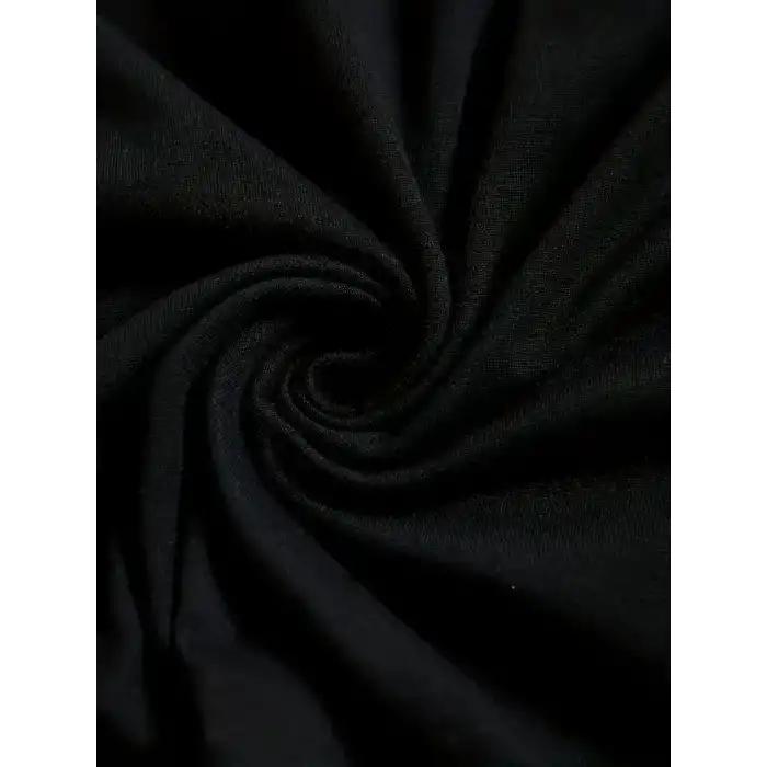 Büyük Boy Ayıcık Baskılı Bisiklet Yaka T-Shirt, İlkbahar & Yaz İçin Rahat Kısa Kollu T-Shirt, Kadın Giyim - Siyah