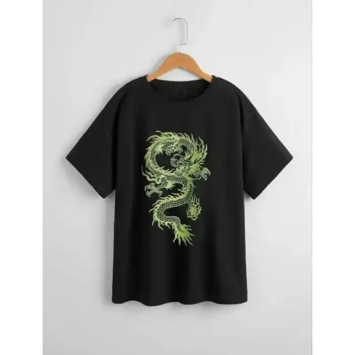 Çocuk Unisex Baskılı T-Shirt - Siyah