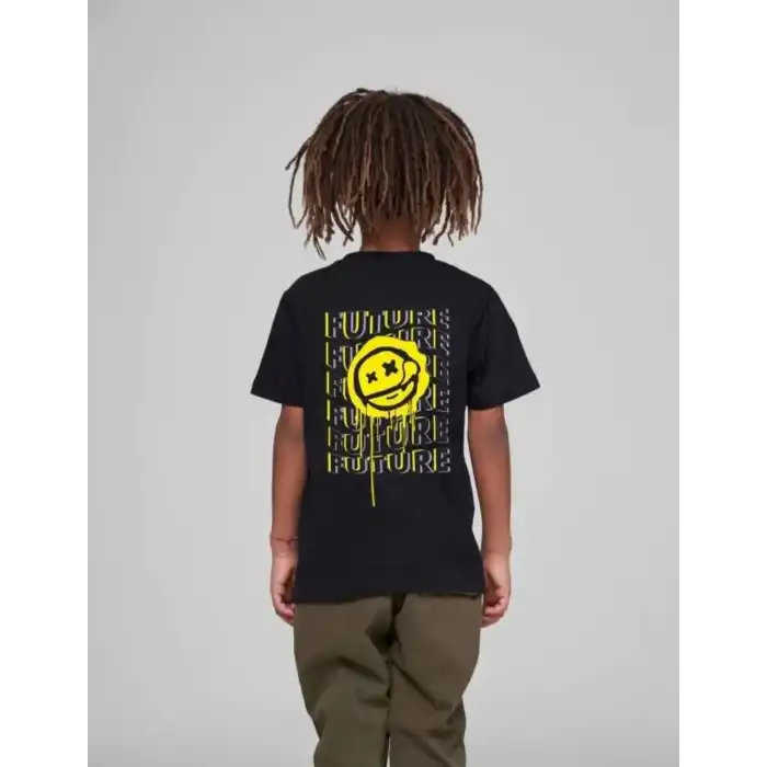 Çocuk Unisex Baskılı T-Shirt - Siyah