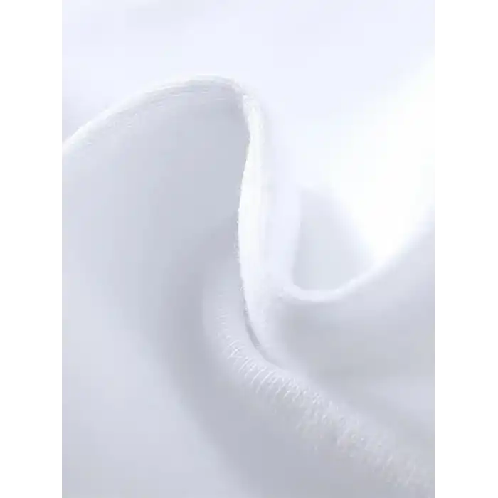 Eşsiz Baskı Tasarımlı Şık Büyük Beden Erkek Tişörtü - Rahat Polyester, Makinede Yıkanabilir, Yuvarlak Yaka - Her Mevsim İçin Mükemmel - Beyaz