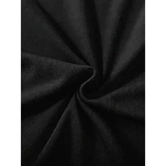 fiyonk Ön Arka baskılı siyah oversize unisex Kısa Kol t-shirt- Siyah