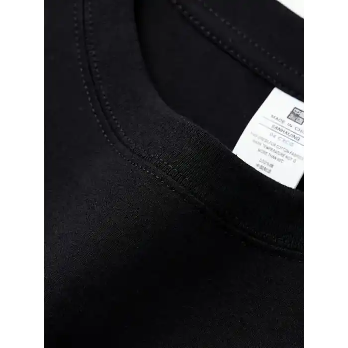 Geniş Kesim Pamuklu Tişört - GANDHI The Project Baskılı, Siyah, Rahat Kesim, Kısa Kollu, Günlük Kıyafet, Her Gün Giyilebilecek Tişört- Siyah