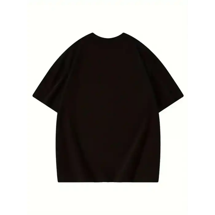 Thousand Ön Arka Baskılı Oversize Bisiklet Yaka T-shirt - Siyah