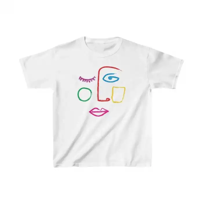 Unisex Çocuk Baskılı T-Shirt - Beyaz