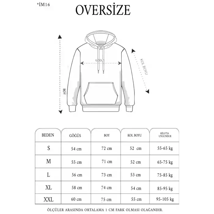 Unisex Tam Fermuarlı Kapşonlu  SweatShirt - Füme