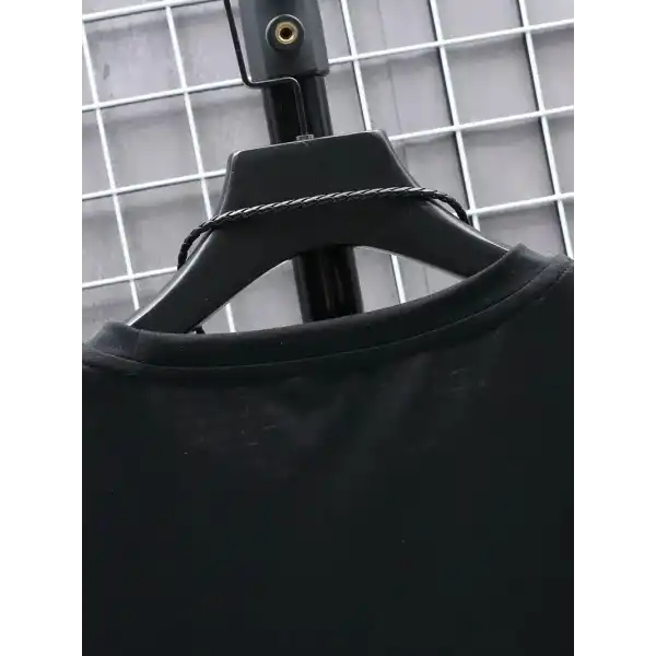 20/1 Penye Compack FUTRE Baskılı Oversize Kısa Kol Bisiklet Yaka T-shirt - Siyah