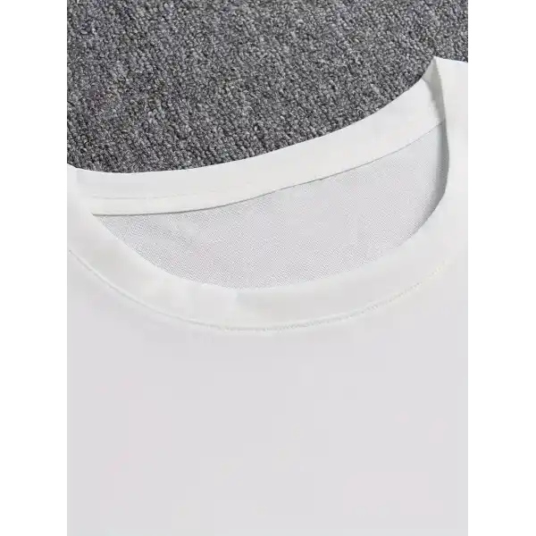 ANIMAL Desen Baskı Erkek Oversive Tişört, Grafik Tişört Erkek Yazlık Outdoor Kıyafetleri, Sporda ve Günlük Giyime Uygun - Beyaz