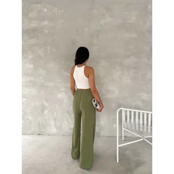 Ayrobin Oversize Kadın Pantalon - Mint Yeşili
