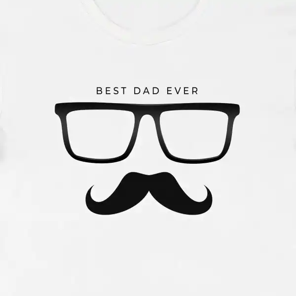 Babalar Günü Hediye Baba Temalı Baskılı Oversize Bisiklet Yaka T-shirt - Beyaz