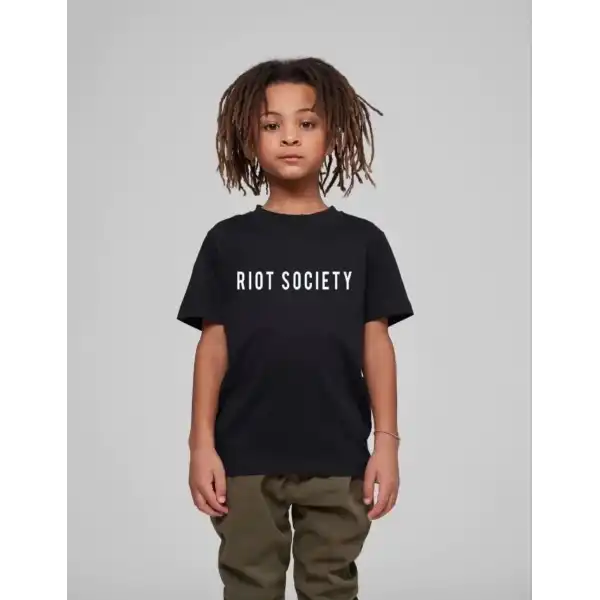 Çocuk Unisex Baskılı T-Shirt - Siyah