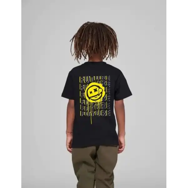 Çocuk Unisex Baskılı T-Shirt - Siyah