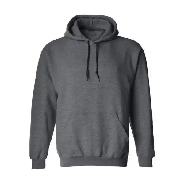 Erkek 3 İplik Pamuklu Kapüşonlu Cepli Oversize Hoodie Sweatshirt - Füme
