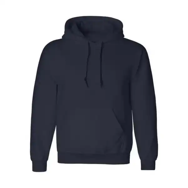 Erkek 3 İplik Pamuklu Kapüşonlu Cepli Oversize Hoodie Sweatshirt - Lacivert