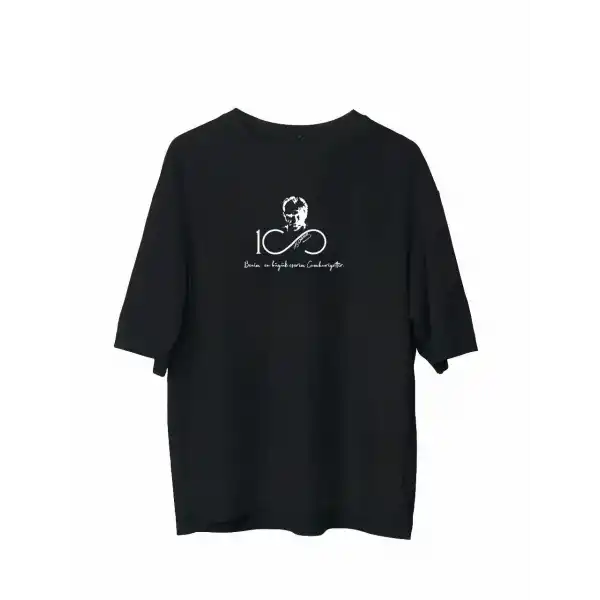 Erkek Baskılı T-Shirt Kısa Kol Bisiklet Yaka Regular Fit Rahat Kalıp Günlük Tişört - Siyah