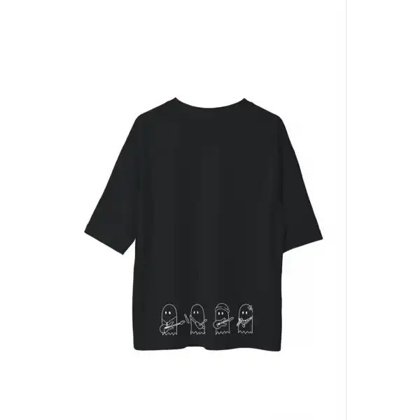 Erkek Baskılı T-Shirt Kısa Kol Bisiklet Yaka Regular Fit Rahat Kalıp Günlük Tişört - Siyah