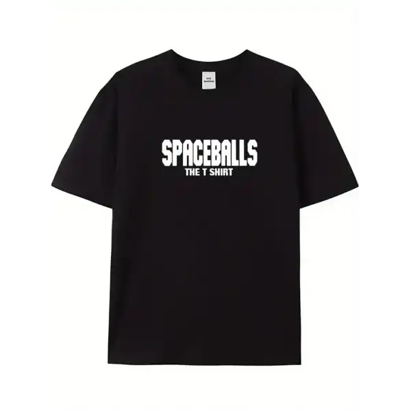 Erkek Baskılı T-Shirt Kısa Kol Bisiklet Yaka Regular Fit Rahat Kalıp Tişört - Siyah