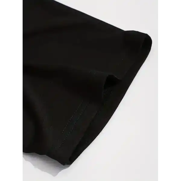 Erkek Baskılı Tişört Kısa Kol Bisiklet Yaka Regular fit Rahat kalıp T-Shirt - Siyah