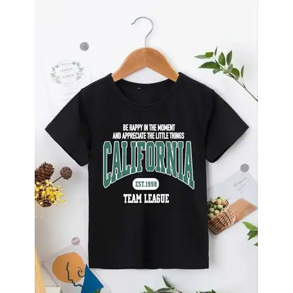 Erkek Çocuk Baskılı T-Shirt - Siyah