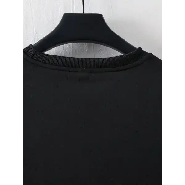 Erkek Kısa Kol Yazlık Tişört Bisiklet Yaka Baskılı Oversize T-Shirt - Siyah