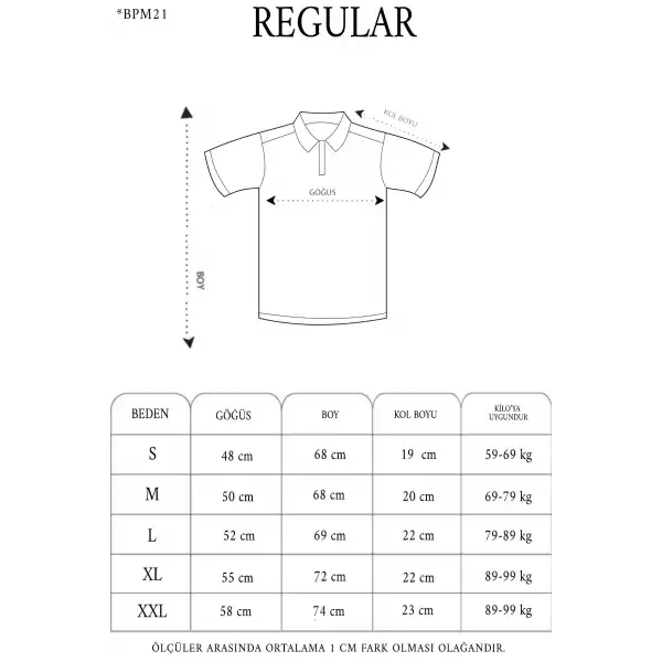 Erkek Pike Polo Yaka Tişört Düğmeli Baskılı T-Shirt - Beyaz