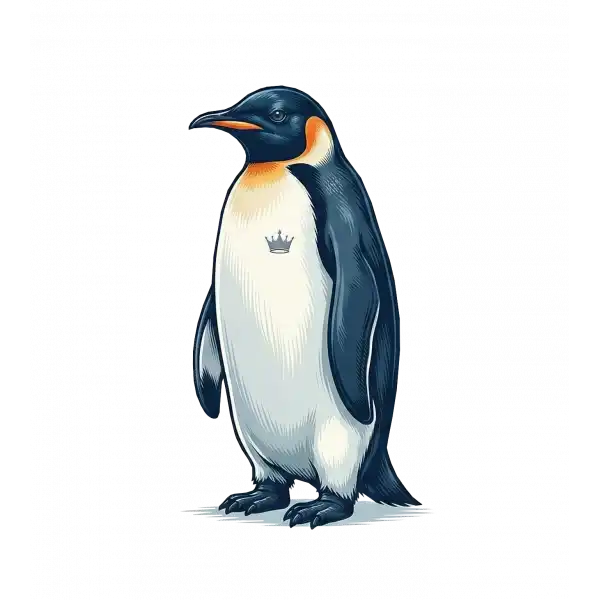 Erkek Survivor Penguin Baskılı 3 İplik Pamuklu Kapüşonlu Sweatshirt Hoodie Siyah
