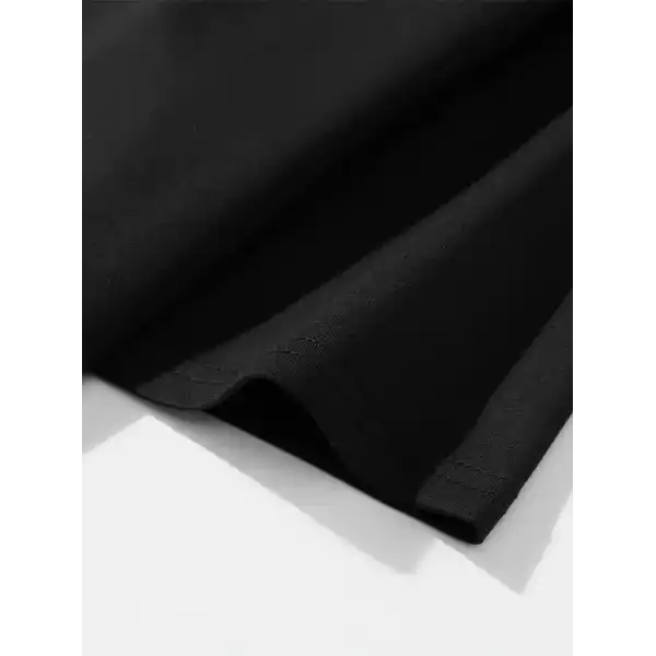Erkek T-Shirt Komik Kedi Baskılı kısa kol Tişört - Siyah