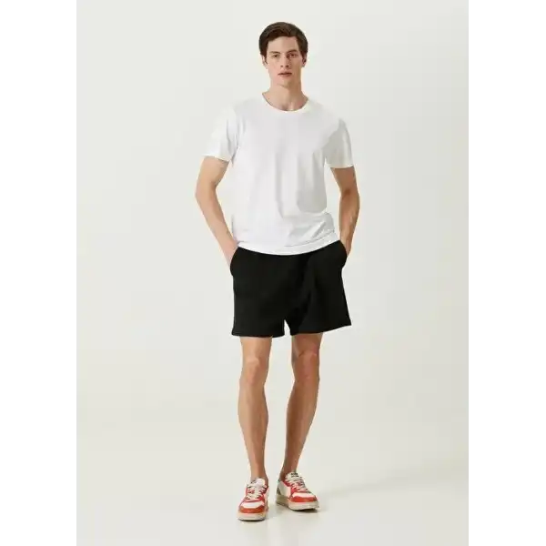 ERKEK  Tişört Basic Bisiklet Yaka Regular Kısa kol T-Shirt - Beyaz