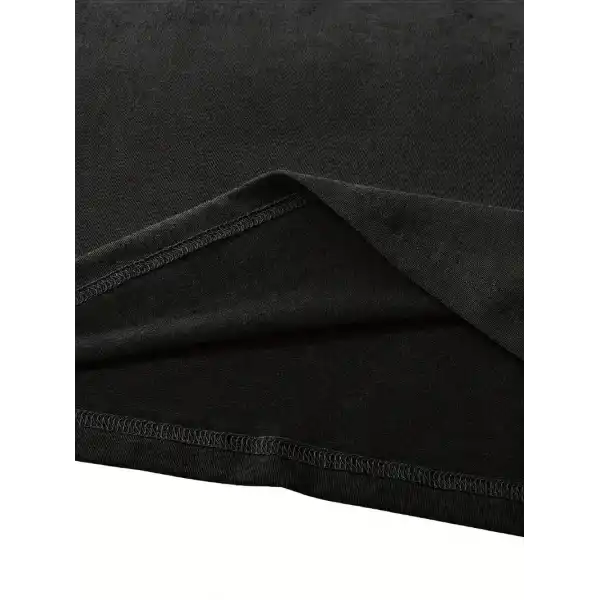 fiyonk Ön Arka baskılı siyah oversize unisex Kısa Kol t-shirt- Siyah