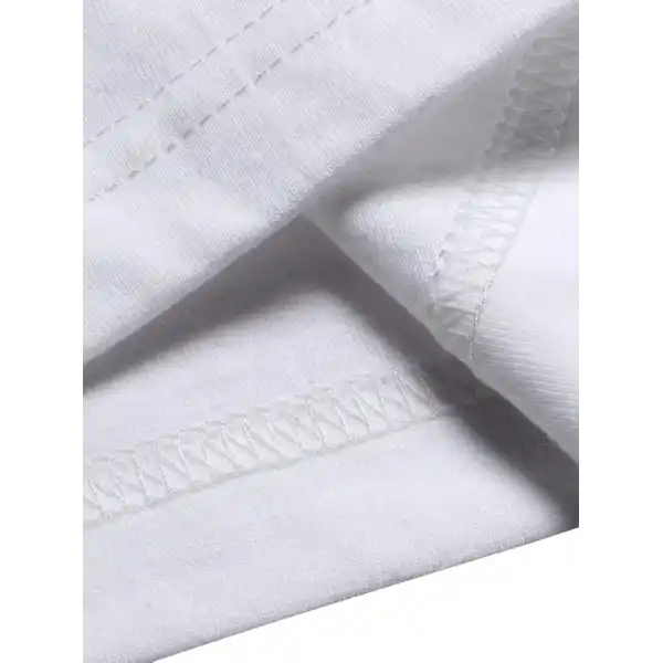 Geniş Kesim Pamuklu Tişört - GANDHI The Project Baskılı, Beyaz, Rahat Kesim, Kısa Kollu, Günlük Kıyafet, Her Gün Giyilebilecek Tişört- Beyaz