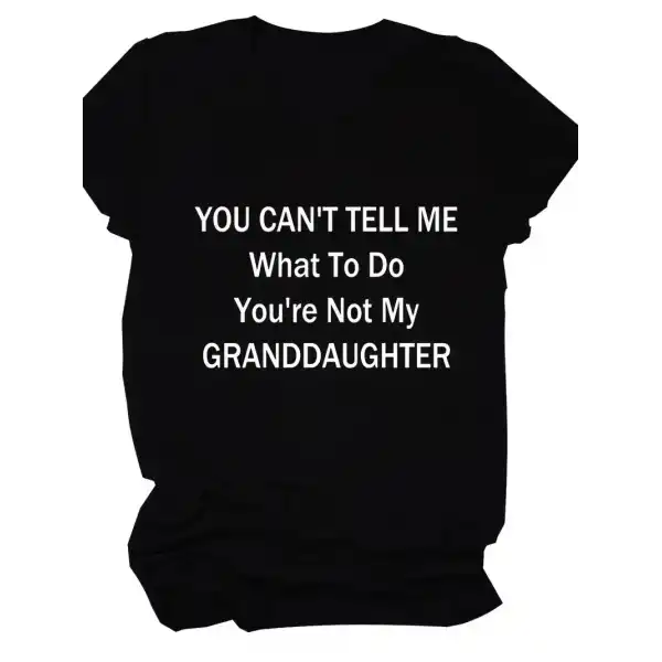 Kadın Baskılı Tişört Kısa Kol Bisiklet Yaka T-shirt - Siyah