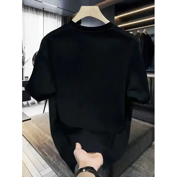 Kadın T-Shirt Bisiklet Yaka Kısa kol Baskılı Tişört - Siyah