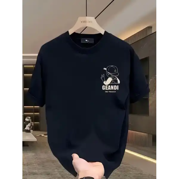 Kadın T-Shirt  GANDHI The Project Baskılı Kısa Kollu tişört - Siyah