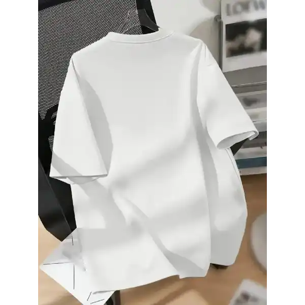 Kadın T-Shirt Kısa Kollu, Umrumda Değil Baskılı tişört - Beyaz