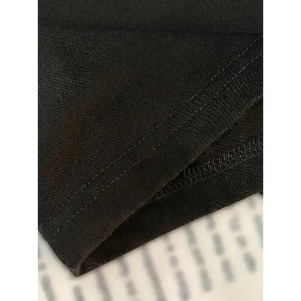 Kadın Tişört Newtro Baskılı Oversize Bisiklet Yaka T-shirt - Siyah