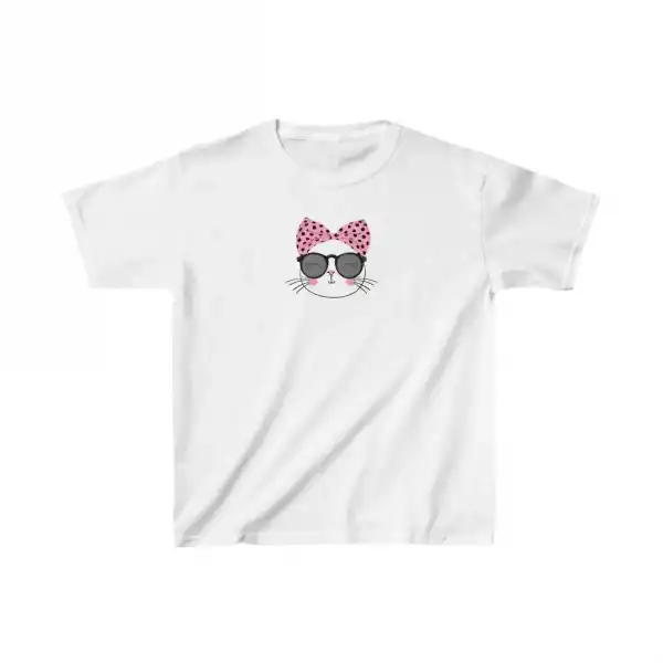 Unisex Çocuk Baskılı T-Shirt - Beyaz