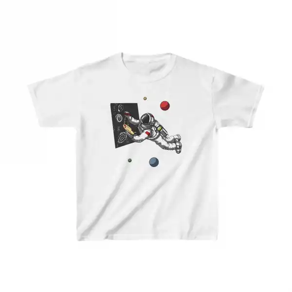 Unisex Çocuk Baskılı T-Shirt - Beyaz