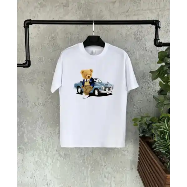Unisex Çocuk Baskılı T-Shirt - Beyaz