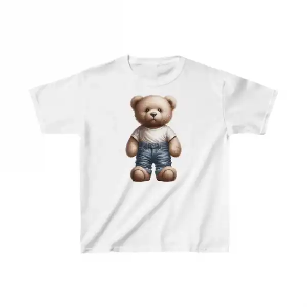 Unisex Çocuk Baskılı T-Shirt - Beyaz