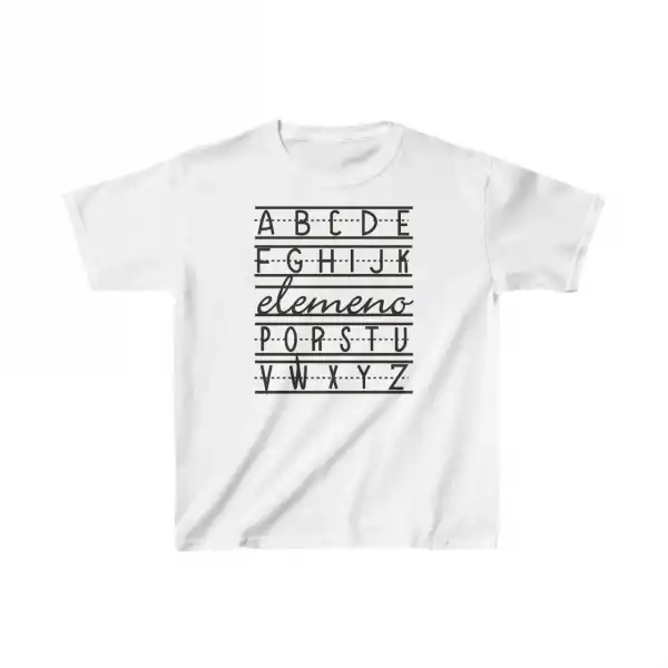 Unisex Çocuk Baskılı T-Shirt - Beyaz