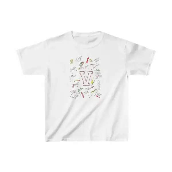 Unisex Çocuk Baskılı T-Shirt - Beyaz