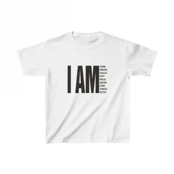 Unisex Çocuk Baskılı T-Shirt - Beyaz