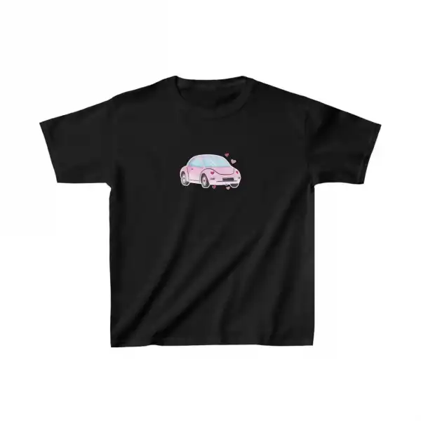 Unisex Çocuk Baskılı T-Shirt - Siyah