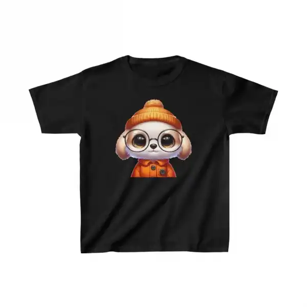 Unisex Çocuk Baskılı T-Shirt - Siyah