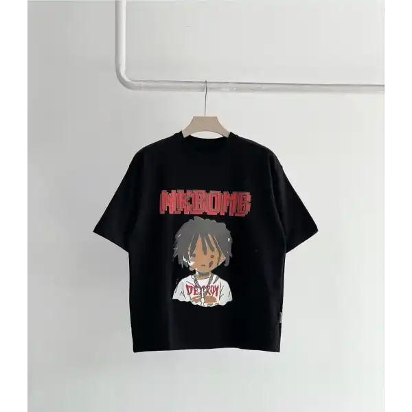 Unisex Çocuk Baskılı T-Shirt - Siyah