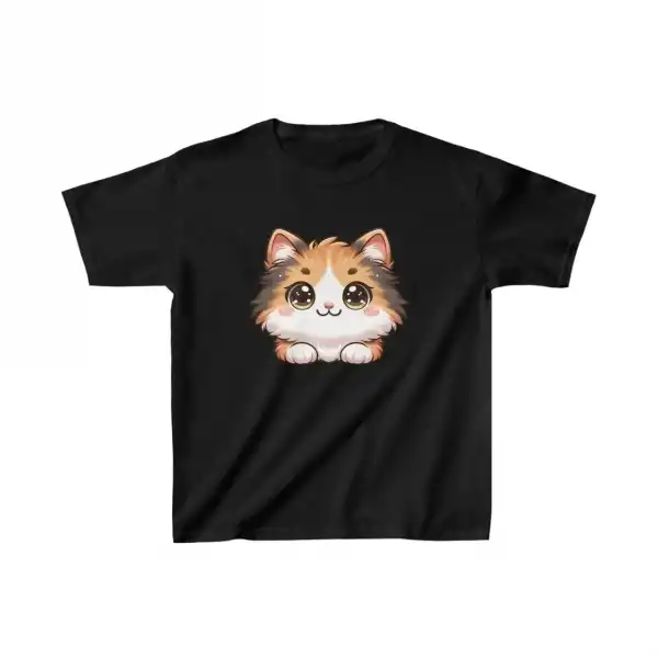 Unisex Çocuk Baskılı T-Shirt - Siyah