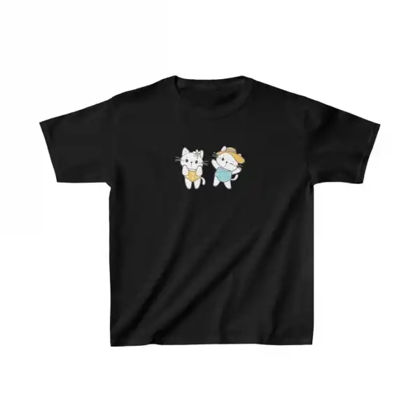 Unisex Çocuk Baskılı T-Shirt - Siyah